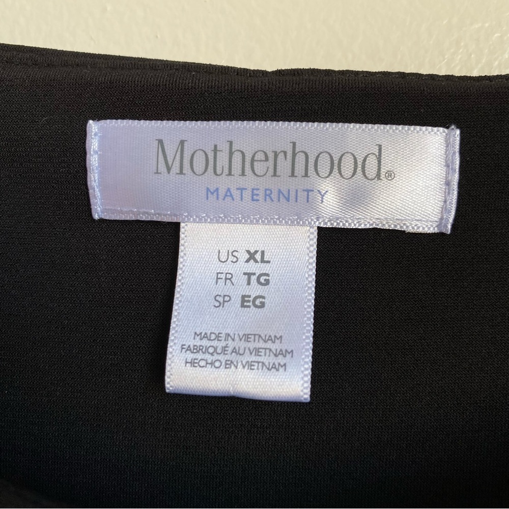 Motherhood Maternity Black/ Blue/ White Floral Side-Tie Knit Dress Size XL - Picture 9 of 11